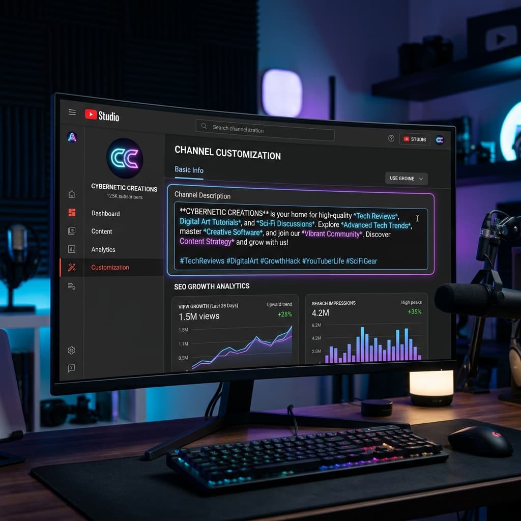How to write a YouTube video description cover image
