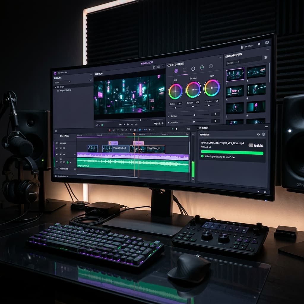 Content calendar and script editing dashboard
