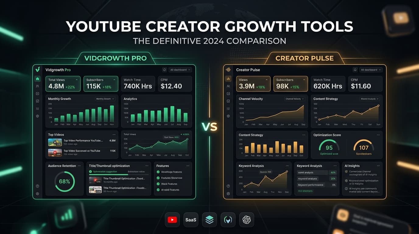 VidIQ Free Alternative 2026: Cre8virals vs VidIQ Comparison