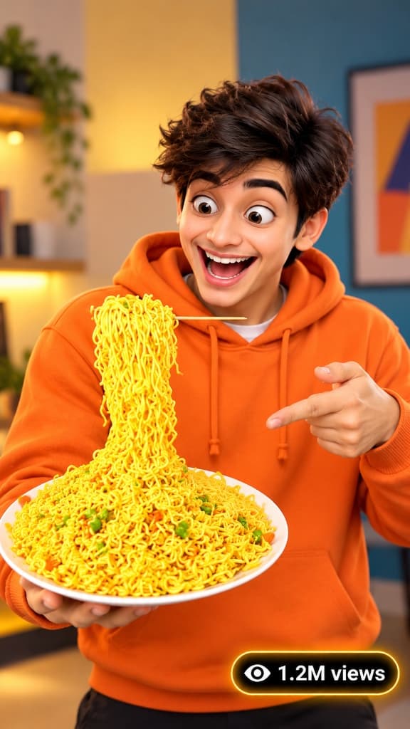 Maggi floating noodles viral short generated with Cre8virals